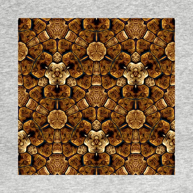 Brown Snakeskin Texture Artistic Pattern Number 1 by BubbleMench